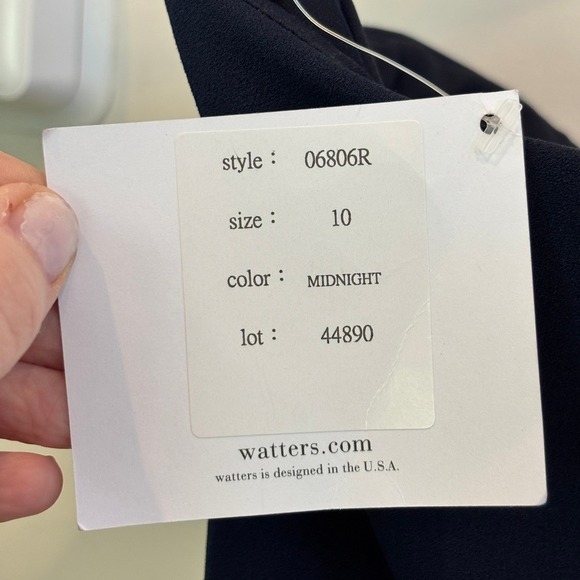 Watters Strapless Evening Gown Midnight Blue Size 10 NWT Style 06806R - Picture 6 of 9